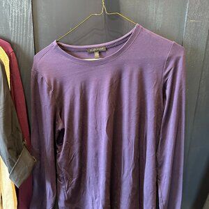 womens tops and blouses, Size S, Eileen Fisher, Purple long sleeve